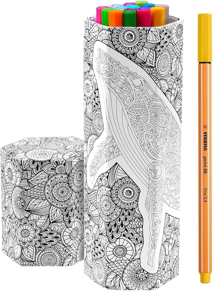 STABILO - bemalbares 15er-Stifteset Wal Mandala - Fineliner point 88