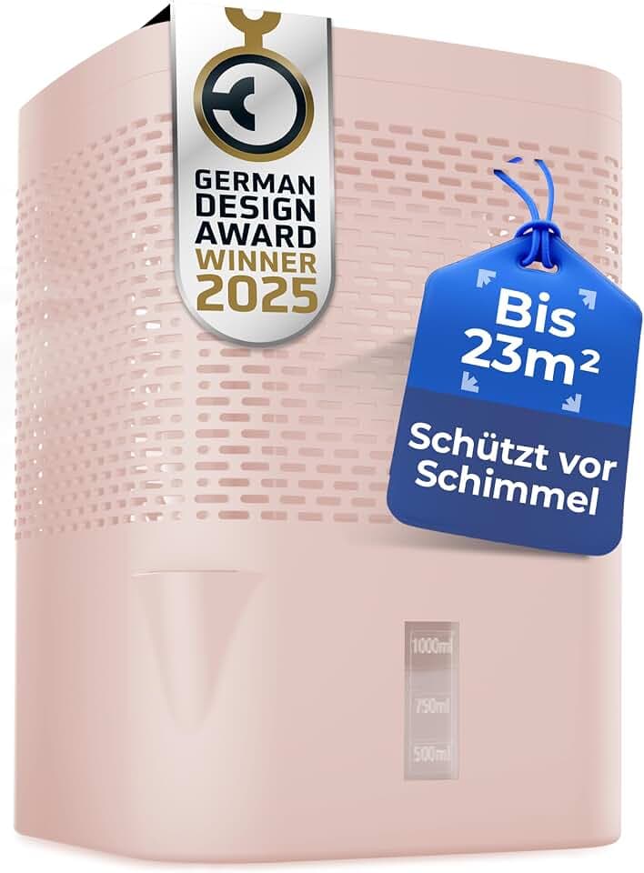 BonAura® Luftentfeuchter ohne Strom - Raumentfeuchter für Keller, Bad uvm. - 680g Luftentfeuchter Nachfüllpack inklusive - Entfeuchter und Luftentfeuchter Granulat im Set - Schutz vor Schimmel