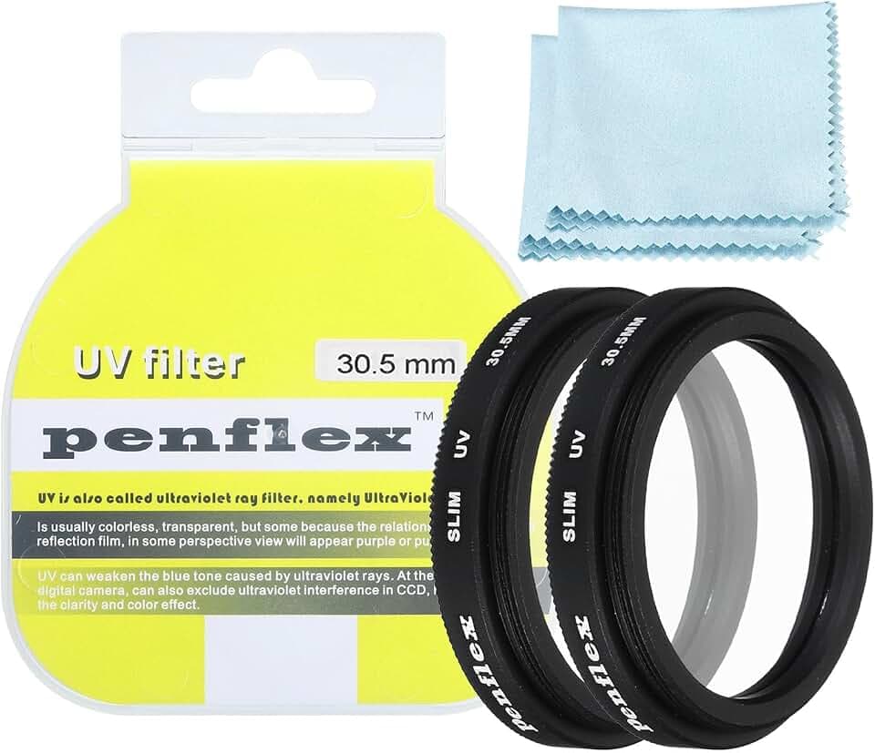 PATIKIL 2 STK 30.5mm Schutzfilter Ultraviolett Schlank Kamera Objektiv Klar