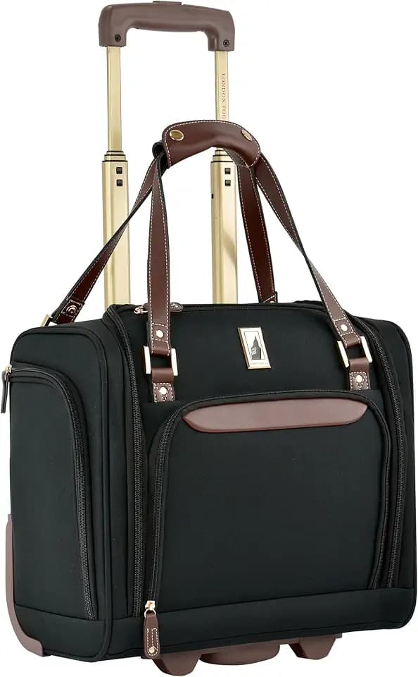 London Fog Nottingham 15 Inch Under the Seat Bag, Black Chestnut