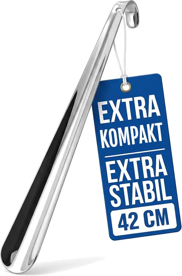 HONH Schuhlöffel Edelstahl (42 cm) – Schuhanzieher sehr stabil mit ergonomischer Form