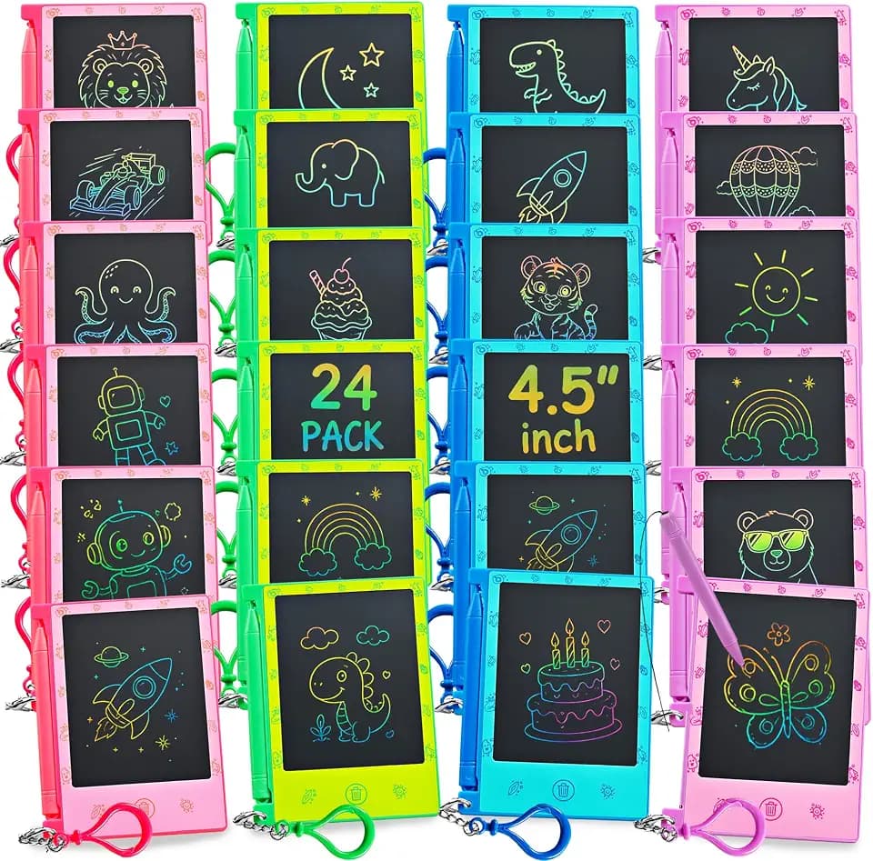 4.5-Inch LCD Writing Tablets (24-Pack) Party Favor Drawing Boards for Kids