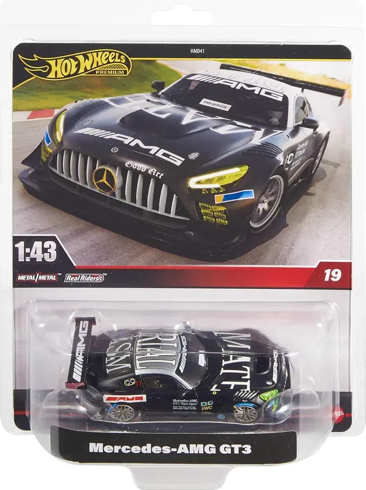 Hot Wheels Premium 1:43rd Scale Vehicle, Officially Licensed Replicas for Adult Collectors, Real Riders Tires, Metal/Metal Body & Chassis