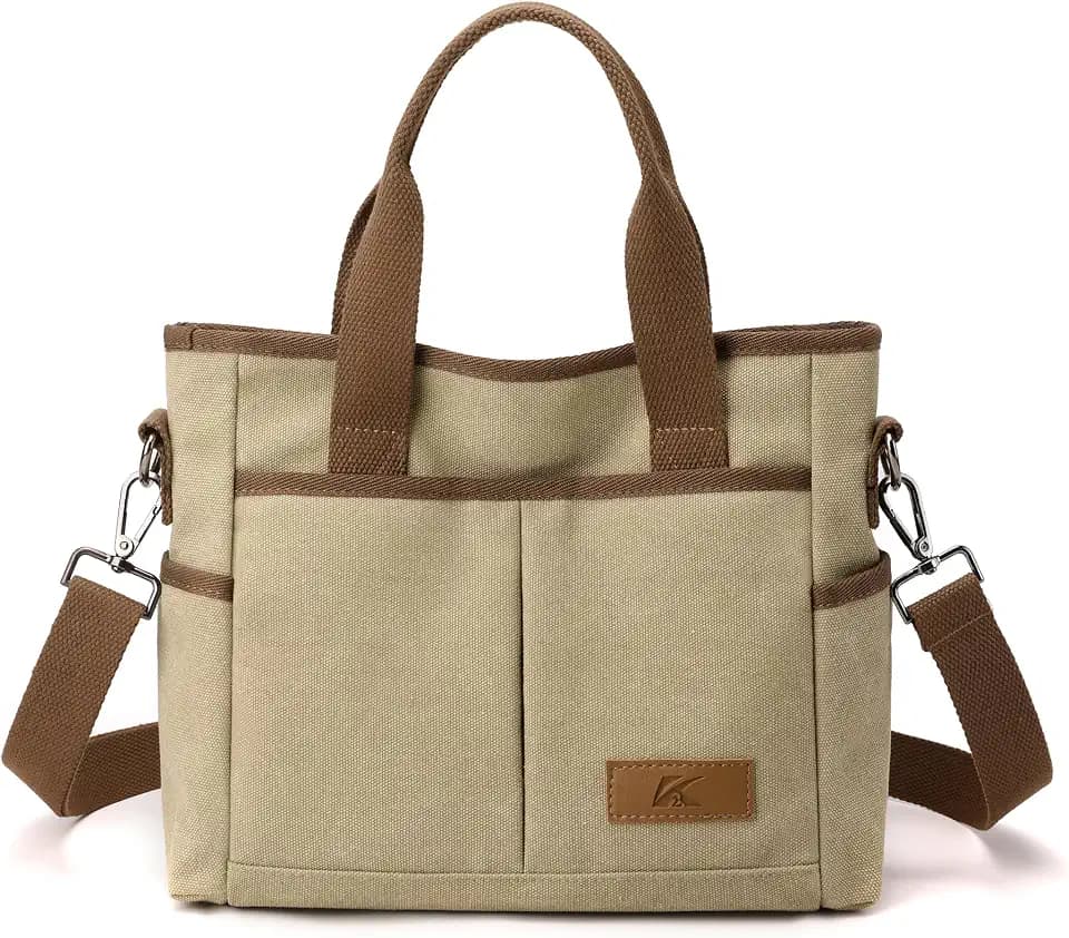 Crossbody Bags for Women Trendy Small Canvas Hobo Tote Top-handle Handbag Multi-pocket Casual Going Out Purse Satchel