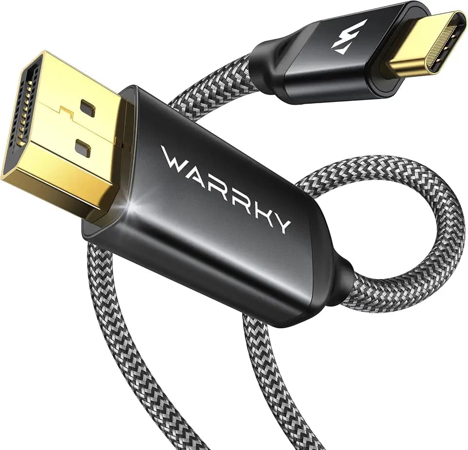 Warrky USB C to DisplayPort Cable 8K@60Hz 4K@240/144Hz [Gold-Plated Plug]
