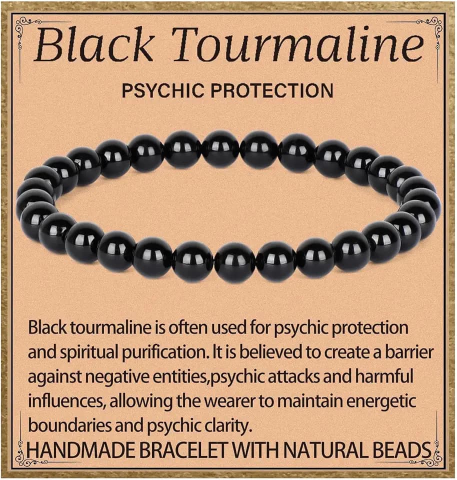 LPBeads Handmade Natural Gemstone Stretch Elastic Bracelet Healing Crystal Round Stone Beads Jewelry Gifts for Women Men