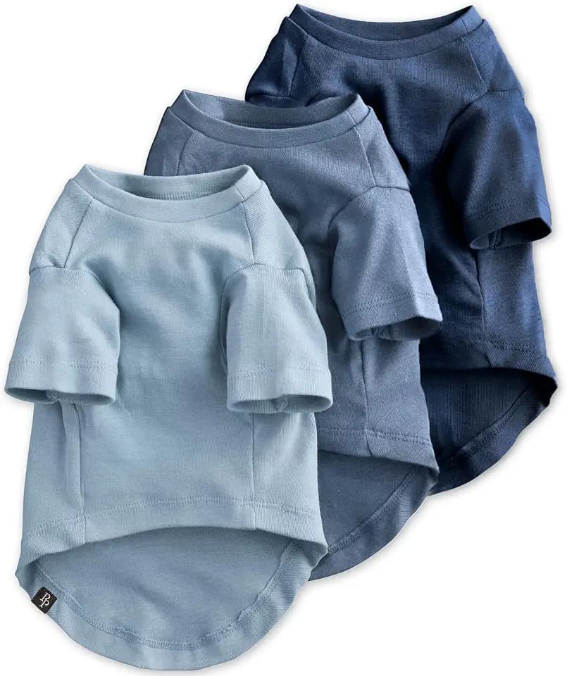 Pet Passion Toby II Dog T-Shirt, 3 Pack, Navy Ombre, X-Small