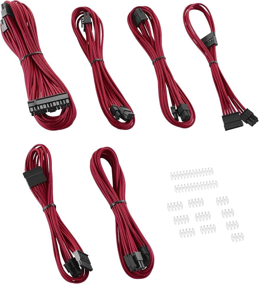 CableMod C-Series ModFlex Essentials Cable Kit for Corsair AXi / HXi / RM (Red)
