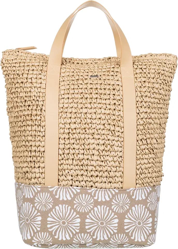 Roxy Women's Beach Tote Bag | Travel | Vacation | Straw | Lightweight | Breathable