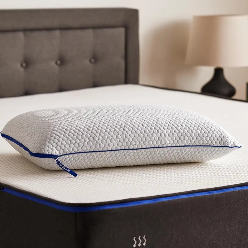 Nectar Tri-Comfort Cooling Pillow, Standard, Premium Memory Foam