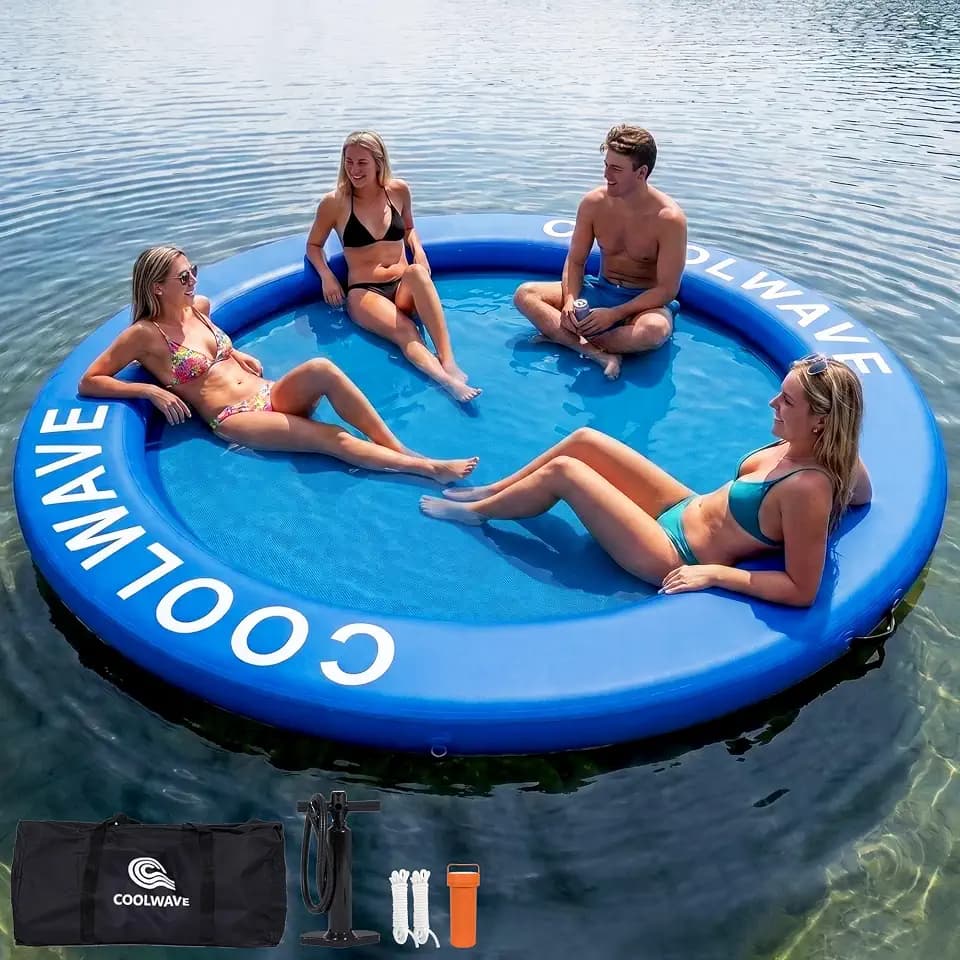 COOLWAVE Inflatable Water Hammock, Round Floating Dock for Adults(10BLB)