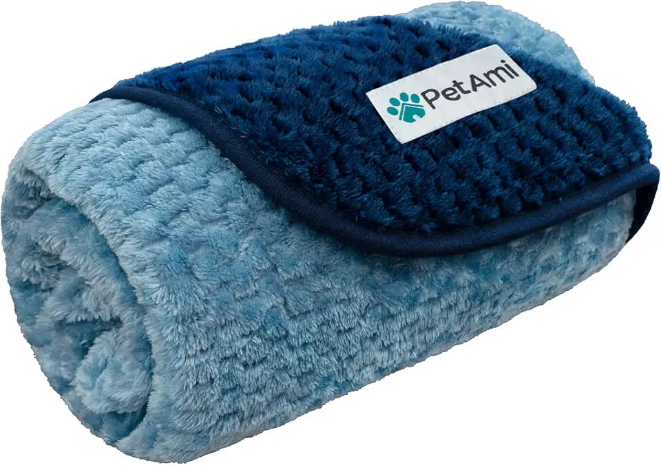 PetAmi Waterproof Dog Blanket, Leakproof Puppy Blanket, 29x40 Navy Blue