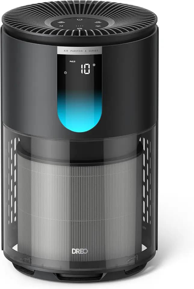 DREO Air Purifier for Home, Up to 1176 ft², HEPA Sleep Mode, Air Purifiers for Large Room & Bedroom, Pets, Smoke, Dust, Pollen & Odors, PM2.5 Monitor, Auto & Turbo Mode, 4 Speeds, DR-HAP009 (Dreo 539)