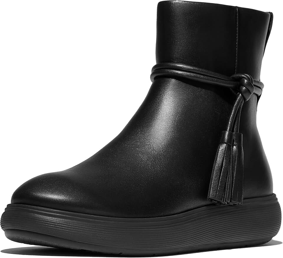 Fitflop Damen Iq-comff Quaste Leder kurze Stiefel Stiefelette