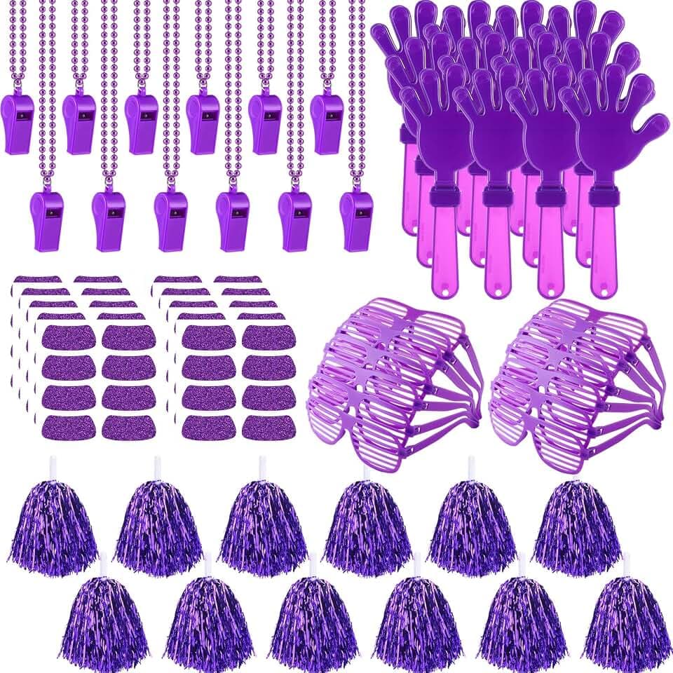 Realspring 148 Pcs Spirit Week Accessories School Team Spirit Items