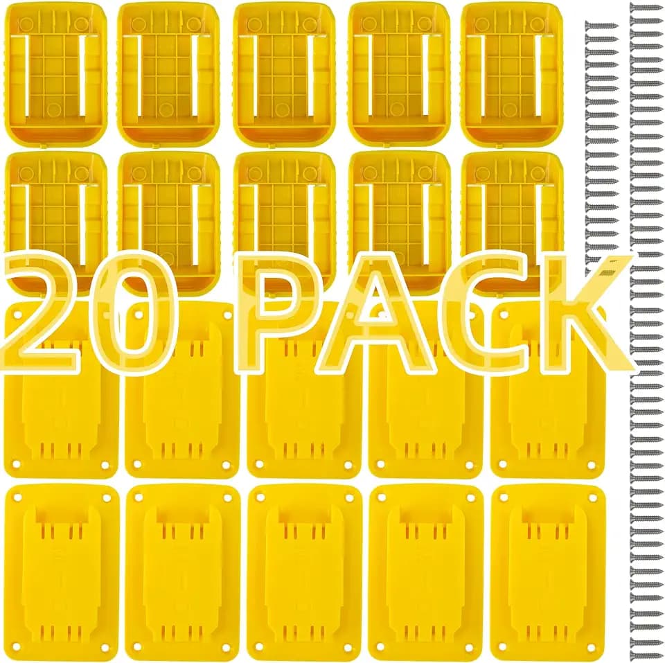 20 Pack Tool Battery Packs Holder Compatible with Dewalt 20V 60V