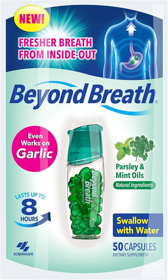 Beyond Breath, Breath Freshening Capsules, Freshens from Source, 50 Count