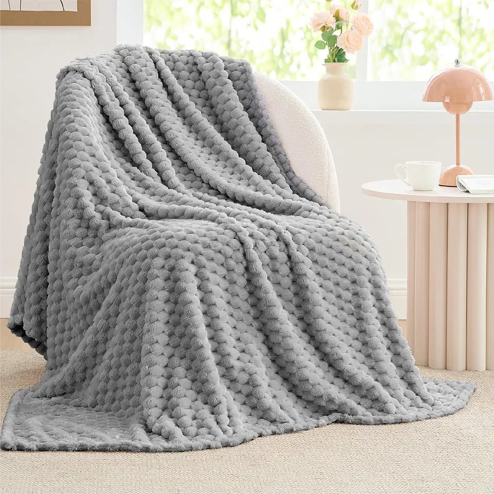 BEDELITE Grey Throw Blanket for Couch, Soft Cozy Gifts for Women, 50 * 60