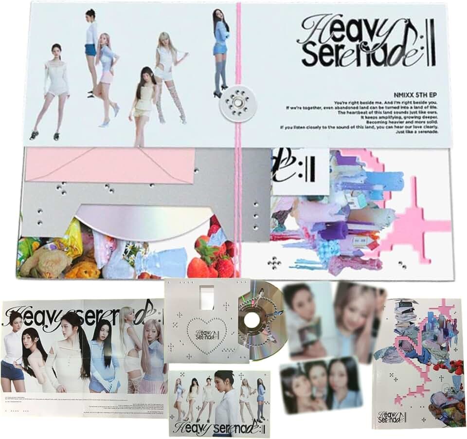 NMIXX Heavy Serenade 5th EP Album [Heavy Ver.] Photobook + CD + 2Photocard + Unit Photocard + Postcard + Deco Sticker (Crescendo)