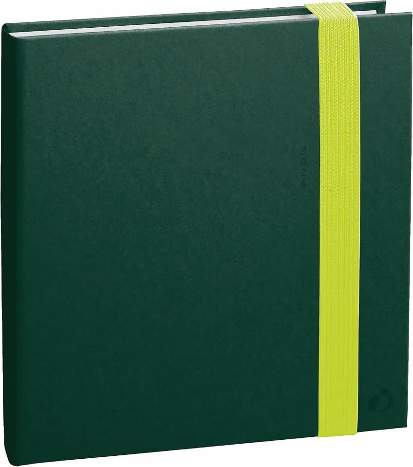 Quo Vadis 905486Q Terminplaner, 13 Monate, Executif Prestigio Dec 23, Dez 24 UK/ES/CT/PT Wochenansicht, 16 x 16 cm, Rio, Grün