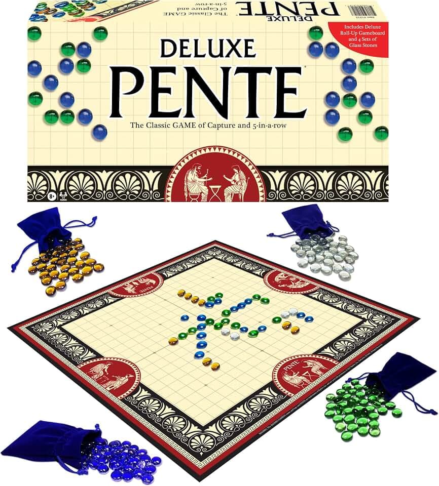 Deluxe Pente, Abstract Family Strategy Game, by Winning Moves Games USA