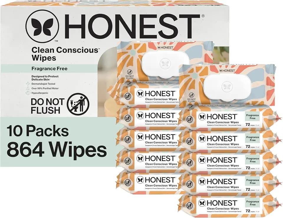 The Honest Company Multi-Use Baby Wipes, Sunburst, 864 Count