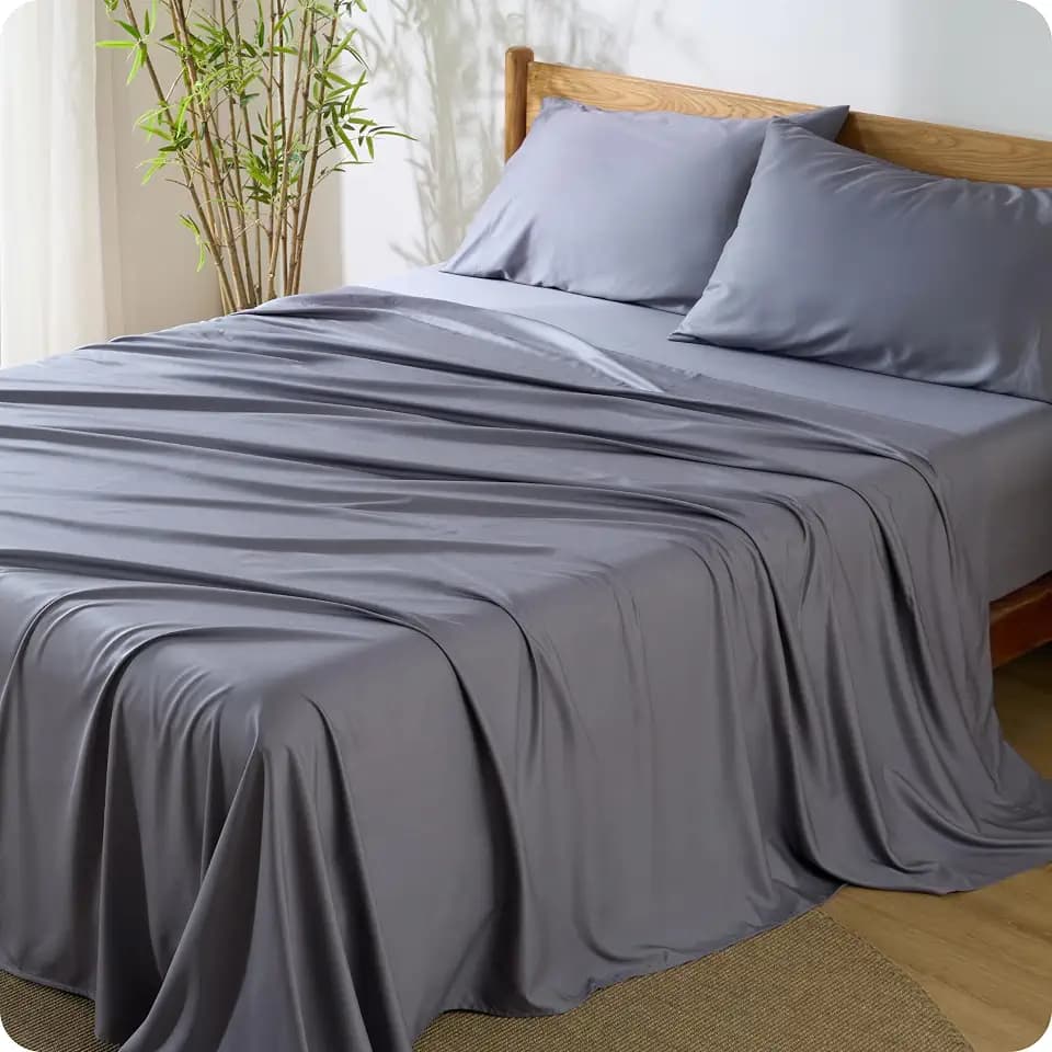 Bedsure PureWoven Rayon Derived from Bamboo, California King Sheet Sets