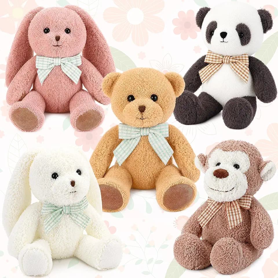 5 Pack 13 in Stuffed Animals Bulk Plush Toys Bundle Kids Girl Gifts