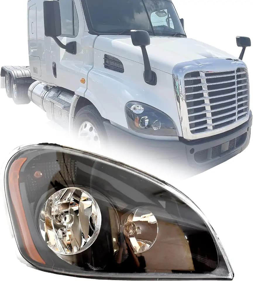 Headlight Replacement for Freightliner Cascadia 2008 2009 2010 2011 2012 2013 2014 2015 2016 2017 Freightliner Cascadia Headlights Cascadia Halogen Headlamp