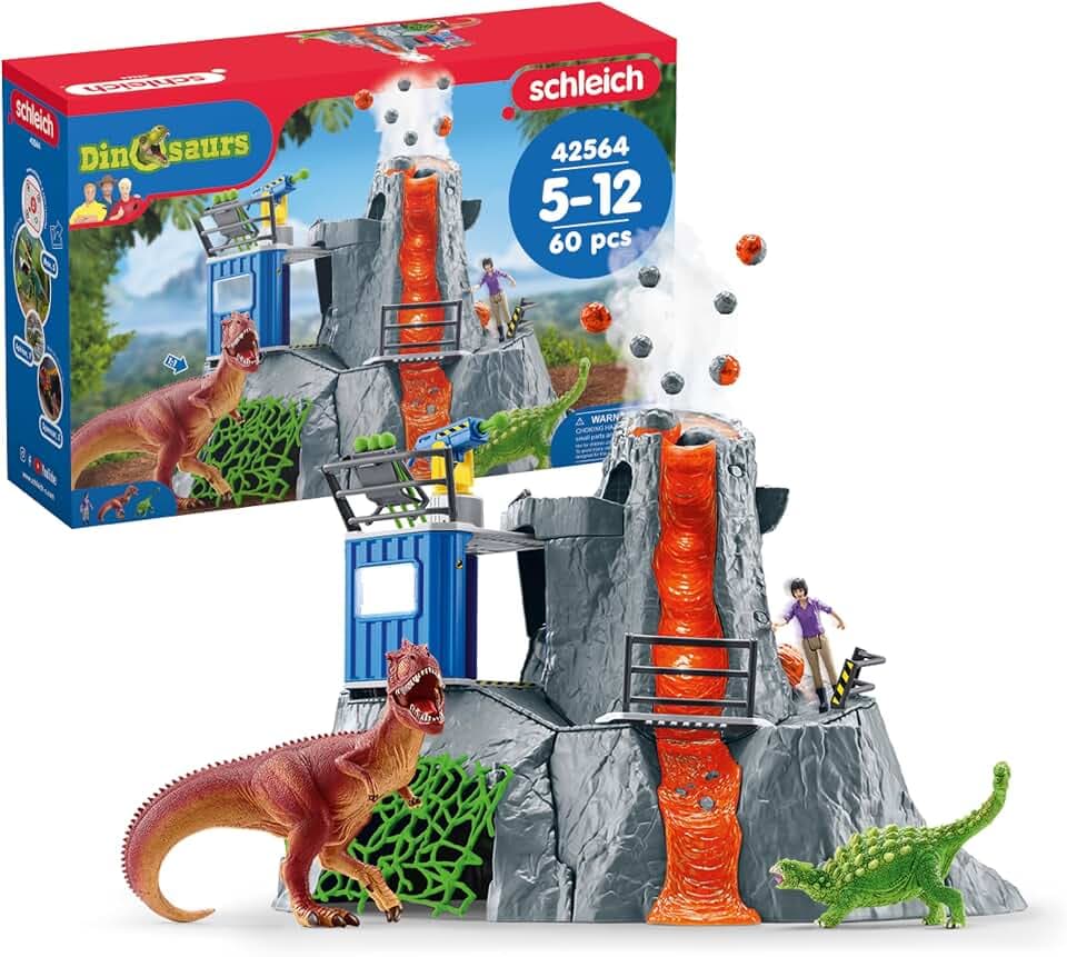 Schleich Dinosaurs | Große Vulkan Expedition 42564 | ab 3 Jahre | 60 Teile