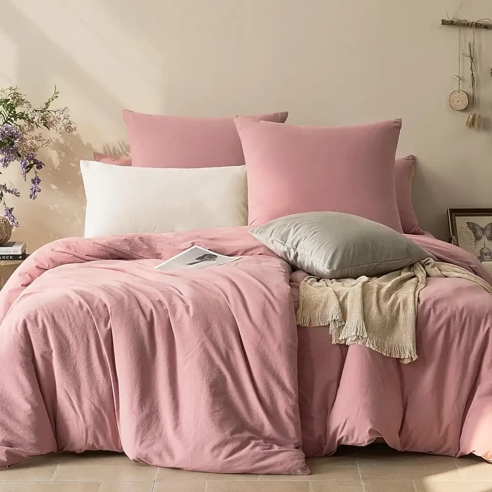 JELLYMONI Bettwäsche 135x200 cm Baumwolle 2-teilig Rosa Oeko-Tex