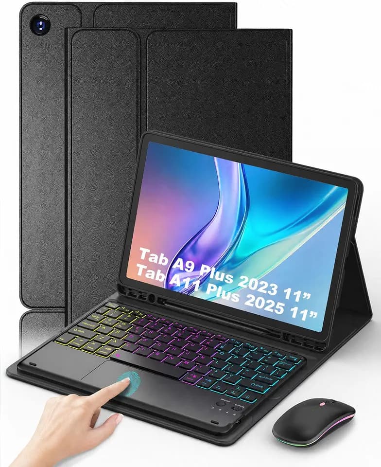 Tablet Case Keyboard for Samsung Galaxy Tab A11+ 5G/ A9+ Plus 11 Inch
