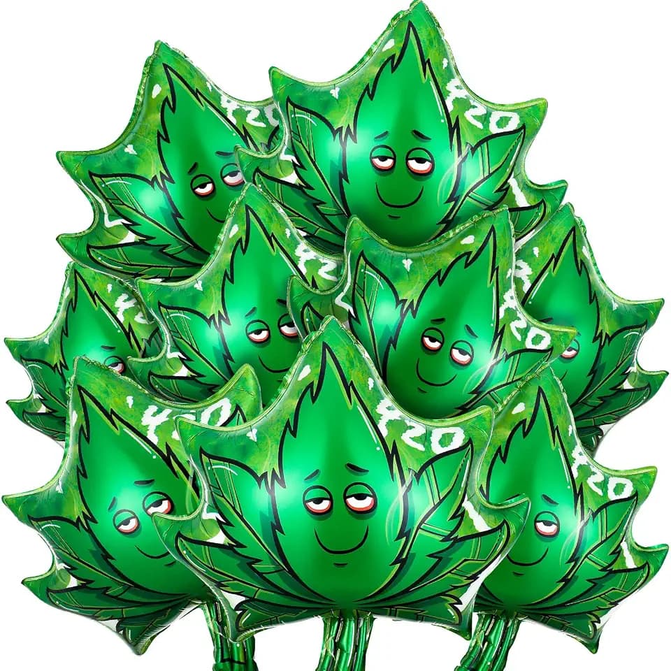 Charniol 9 Pcs 420 Weed Aluminum Balloon Decorations Set