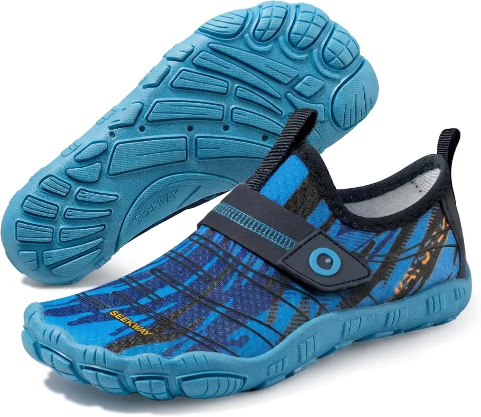 SEEKWAY Barefoot Water Shoes for Kids - Wide Toe Box and Quick-Dry Sand Shoes Toddler for Hiking Swim Beach Pool Kayak Sport Accessories, Camping Essentials Must-Haves for Boys Girls Sizes