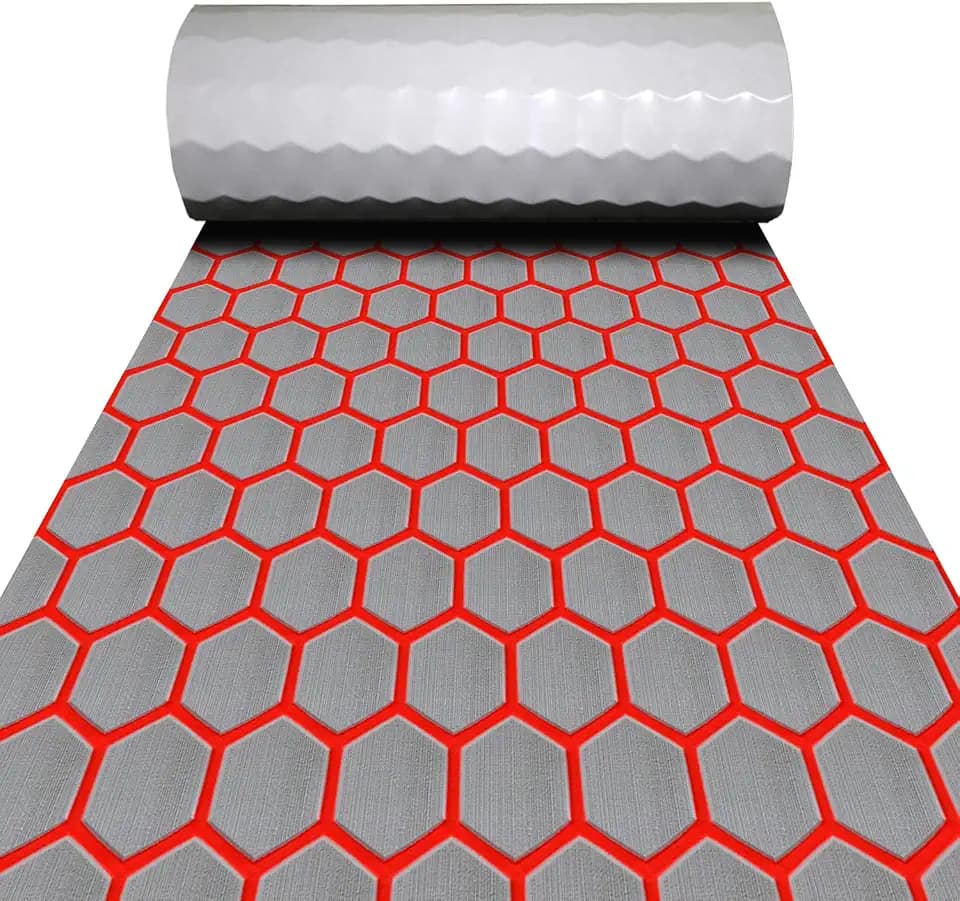Boat Flooring Eva Foam Decking Marine Non-Slip Self-Adhesive Flooring for Motorboat Fishing Boat RV Yacht Kayak Swimming Pool 110.2''/102.3''/94.5''/86.6''/59''/X37.4''
