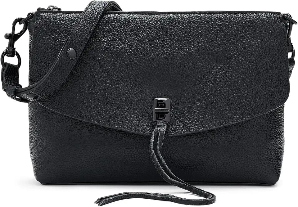 Rebecca Minkoff, Womens, Darren Top Zip Shoulder, Black 3, One Size