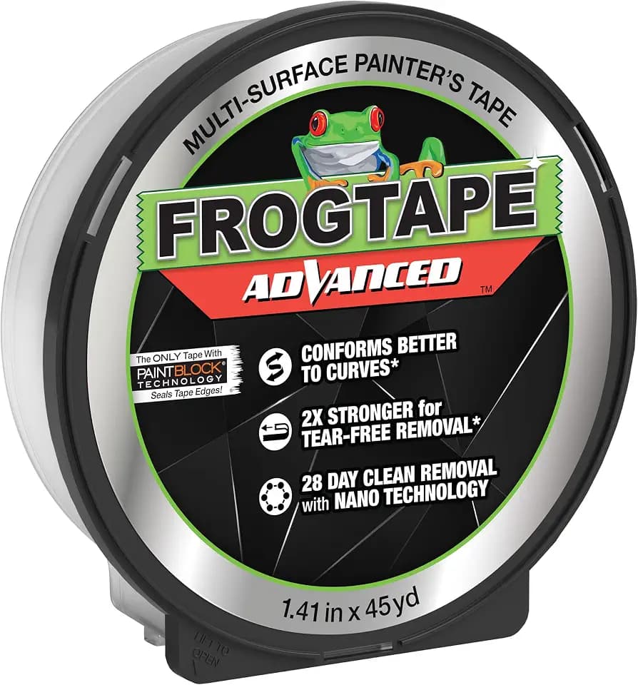 FrogTape Advanced Painter's Tape, 1.5" Wide (1.41 in x 45 Yd) 1 Roll, Green