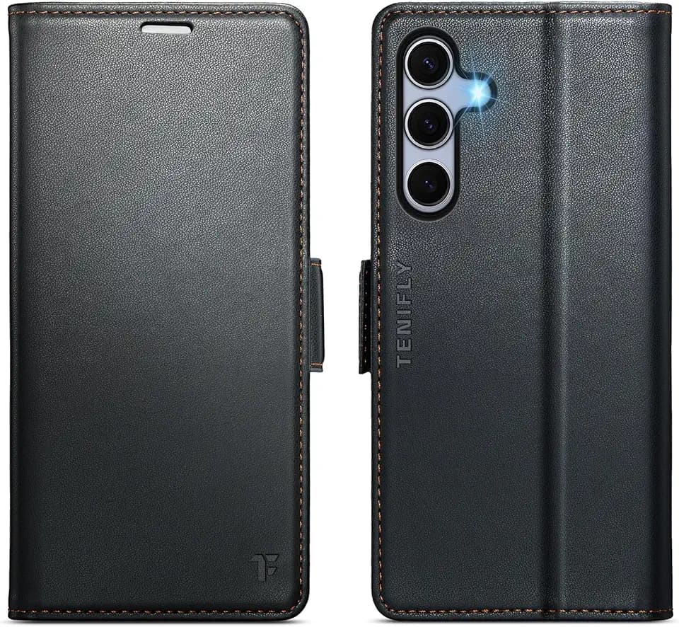 for Samsung Galaxy S24 Plus Case Wallet with Card Holder Black