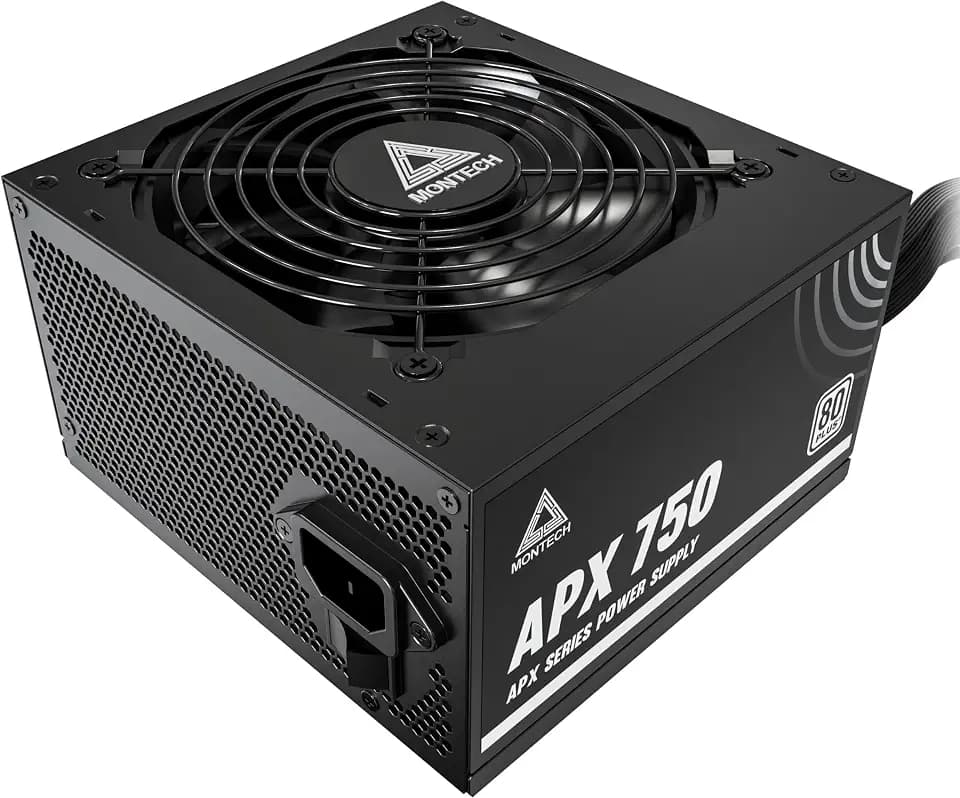 MONTECH APX 750W Non-Modular ATX Power Supply, 80 Plus White, Black