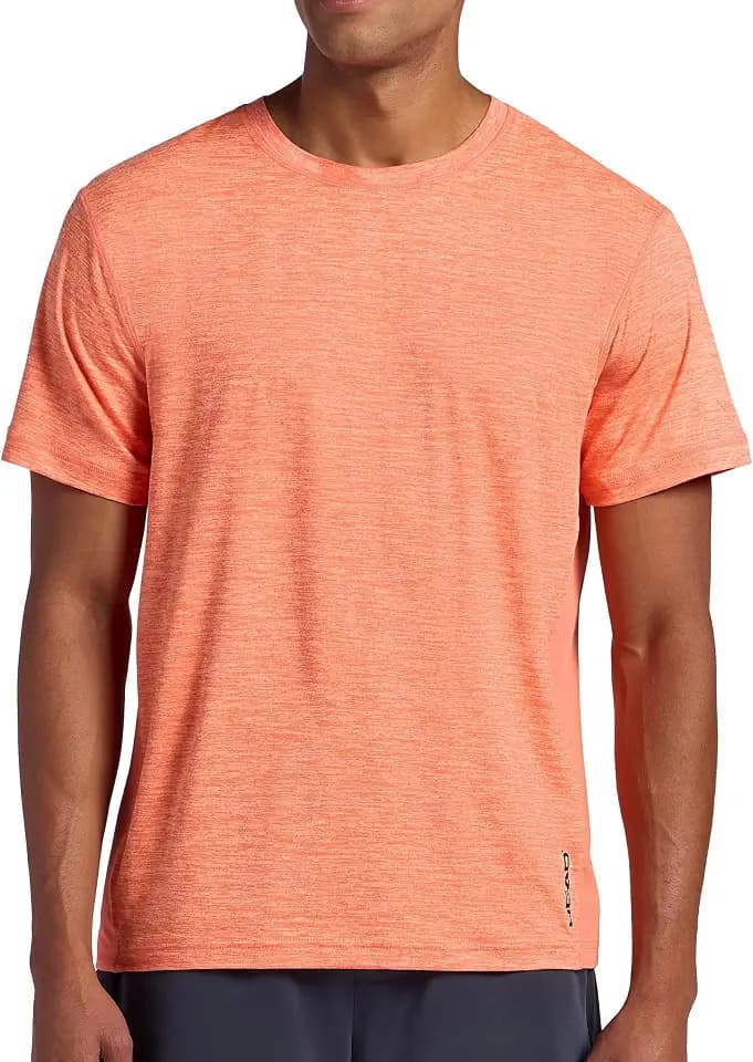 Head Men's Short Sleeve Active Crewneck T-Shirt, Standard Fit, Midweight, Peached Stretch Material
