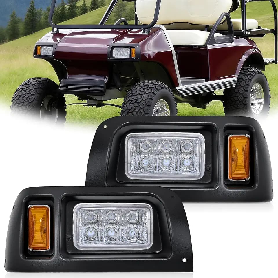 Nilight Golf Cart LED Headlights 2PCS for 1993-Up Club Car DS Electric Cart