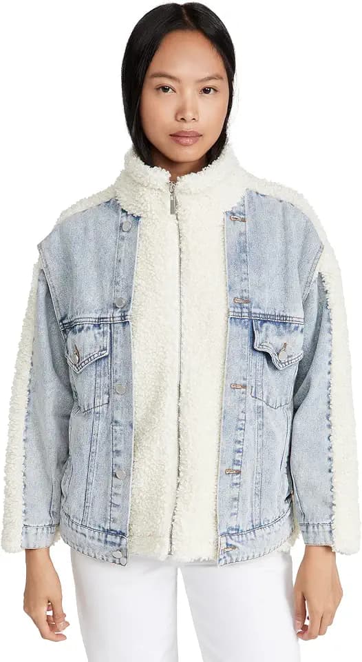 [BLANKNYC] womens Luxury Clothing Sherpa Jacket, Comfortable & Stylish Coat