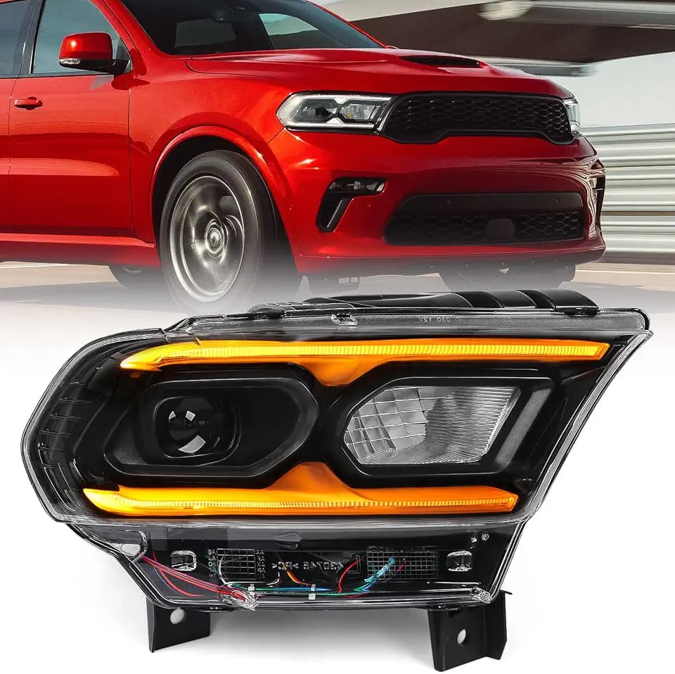 FIONE Full LED Headlight for Dodge Durango 2021-2024 W/Headlamp Leveling