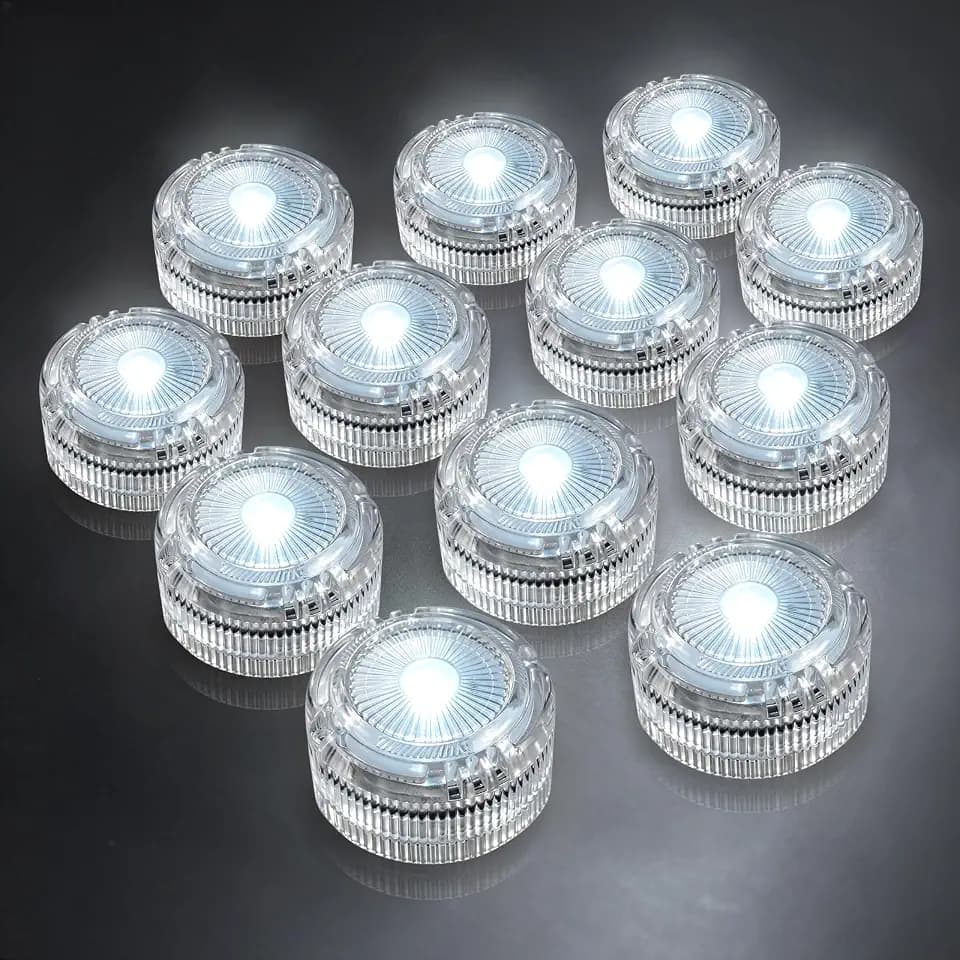 HL Submersible LED Light,White Small LED Light,150 Hours Runtime