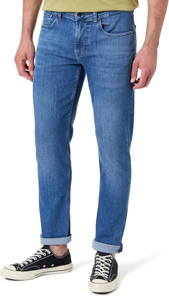 7 For All Mankind Herren Slimmy Tapered Mid Blue Jeans