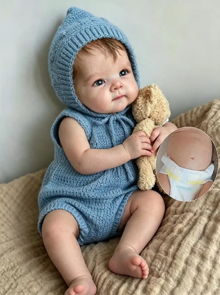 Zero pam Reborn Baby Lebensecht, Reborn Baby Mädchen, 48CM Lebensechte Babypuppen,Puppe Wie Echtes Babys, Reborn Puppen Lebensecht Mit Zubehör