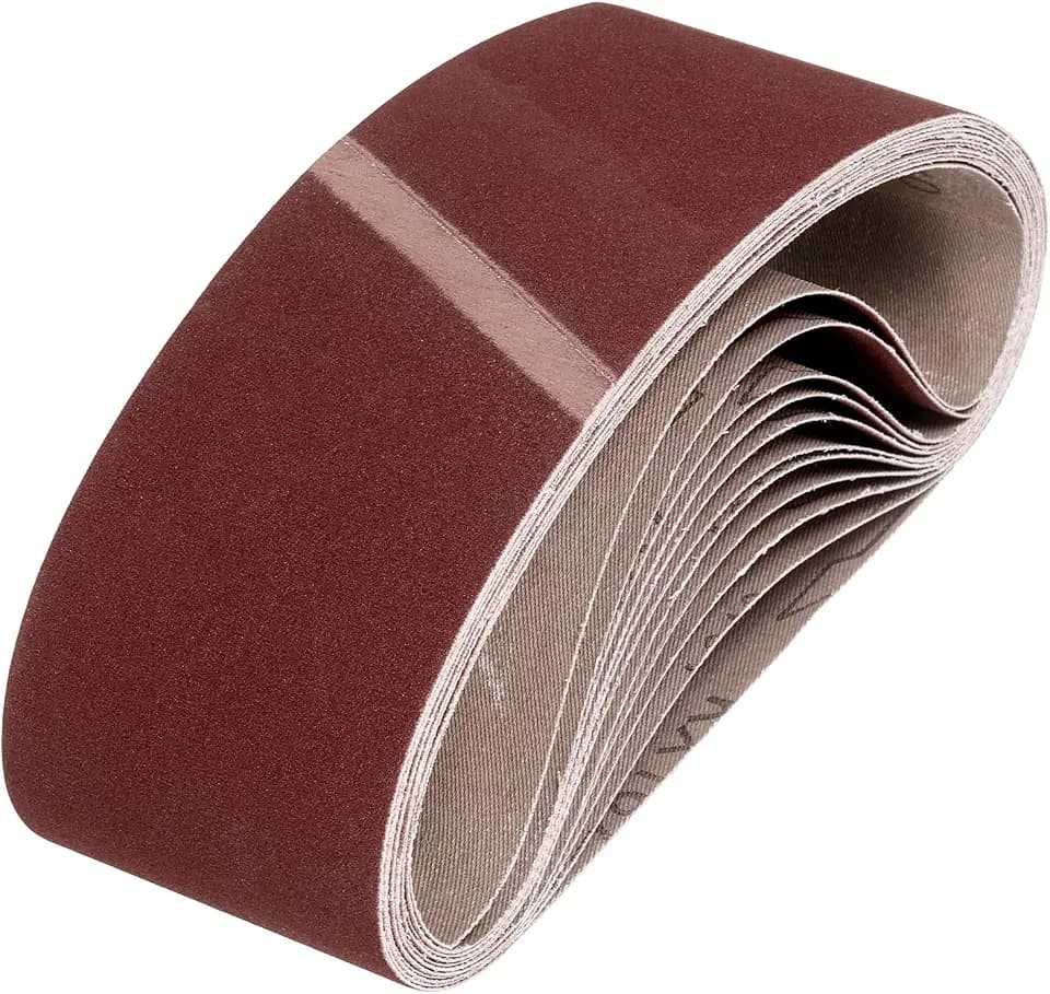 HARFINGTON 4 x 24 Inch Sanding Belts, 10 Pcs 240 Grits Aluminum Oxide