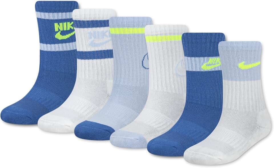 Nike Kids' 6-pack Graphic Crew Socks