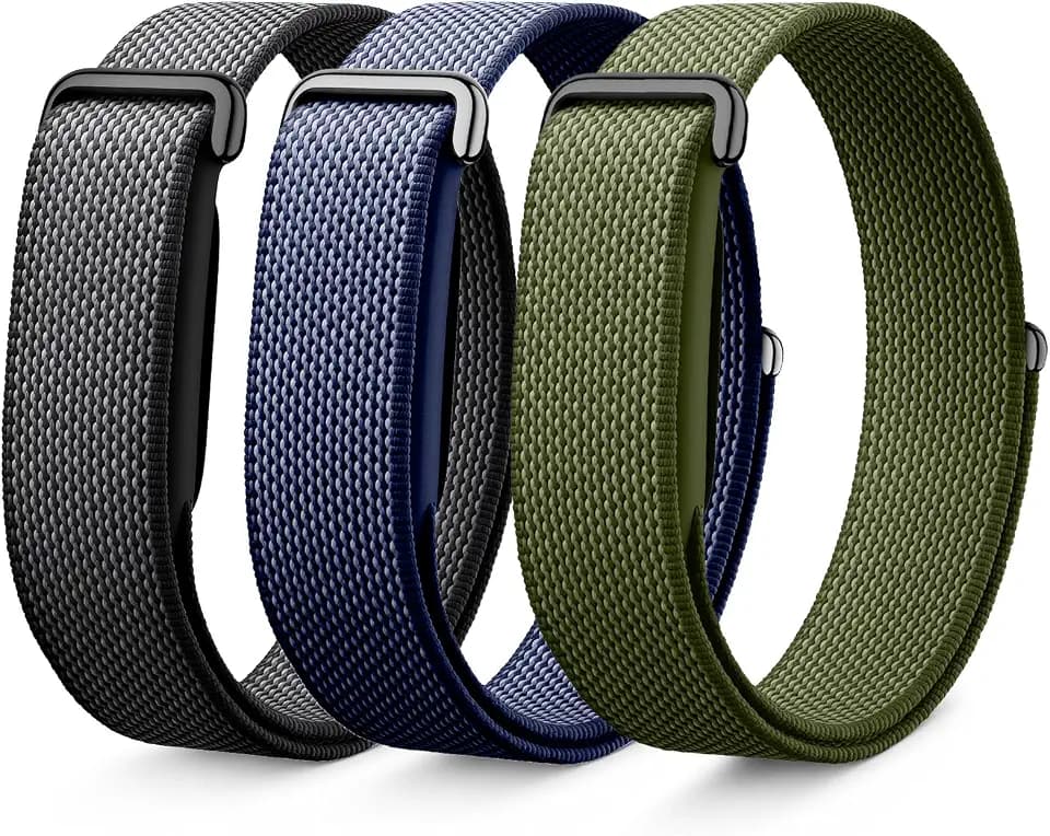 3 Pack Nylon Bands Compatible with Google Fitbit Air Performance Loop Band