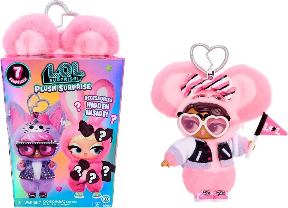 LOL Surprise Plush Surprise! Pa-Manda Plush Doll with Hidden Fashions, On-the-Go Play, 7 Total Surprises – Great Gift for Kids Ages 3+